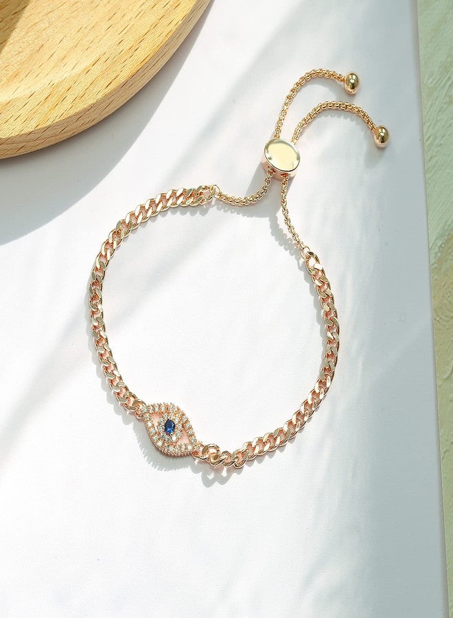 Apsvo Evil Eye Bracelet for Women Trendy Rose Gold Third Eye Bracelet Dainty Protection Jewelry Pulseras de Mal de Ojo Turco Para Mujeres - Image 4